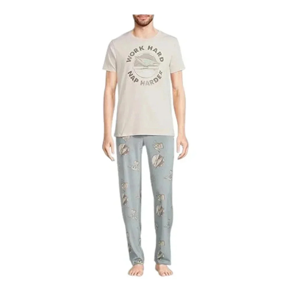 2XL Star Wars The Mandalorian Mens 2-Piece T-Shirt & Pants Sleepwear Pajama Set - Picture 3 of 6